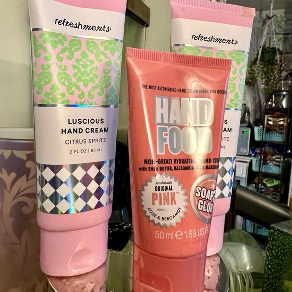 Refreshments & Soap & Glory Hand creams new sealed 5.69 fl Oz total - Picture 2 of 4